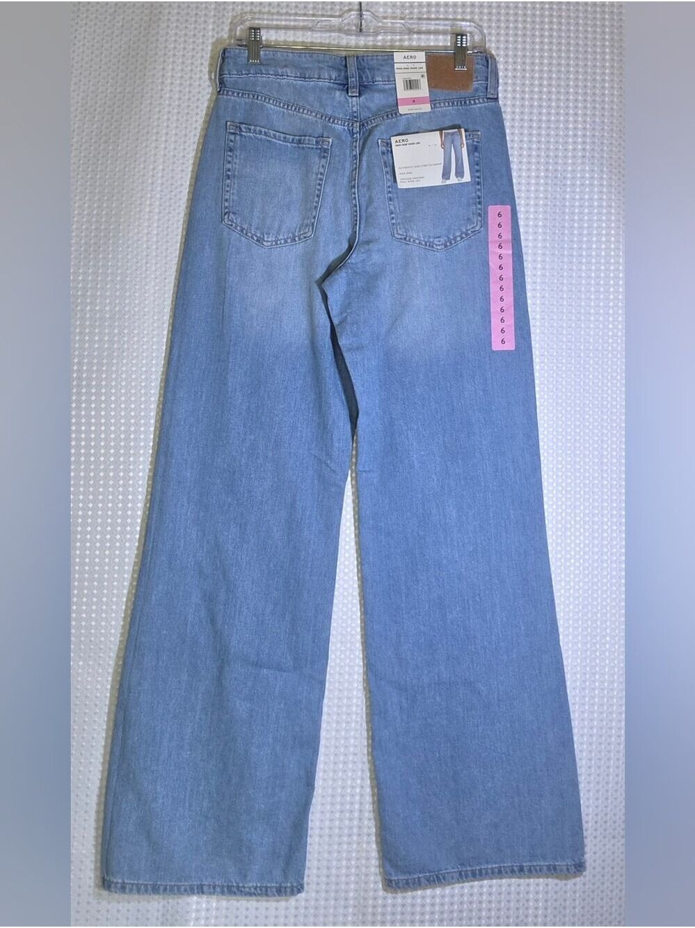 NWT Aeropostale High Rise Wide Leg Jeans Medium Wash Baggy Size 6 - Picture 8 of 13